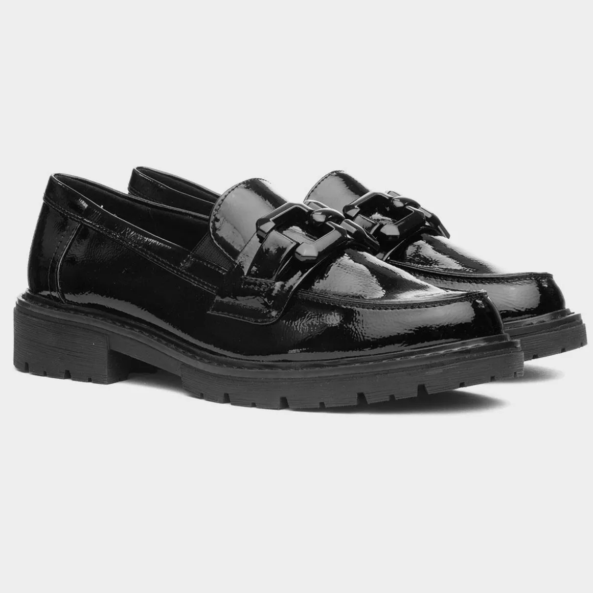 Soft Line Kimberley Womens Black Patent Loafer