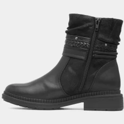 Soft Line Nebraska Womens Black Ankle Boot