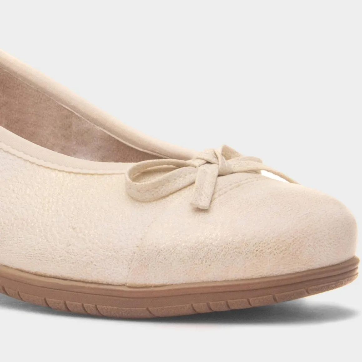 Soft Line Penny Womens Gold Ballerina Shoe