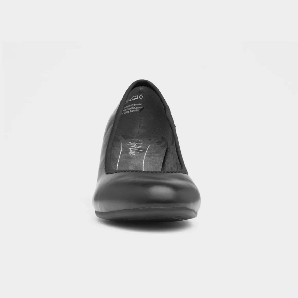 Soft Line Womens Black Court Shoe