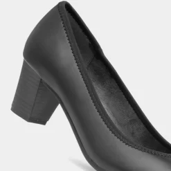 Soft Line Womens Black Court Shoe
