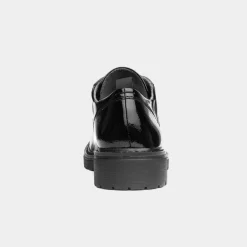 Soft Line Womens Black Patent Lace Up Shoe