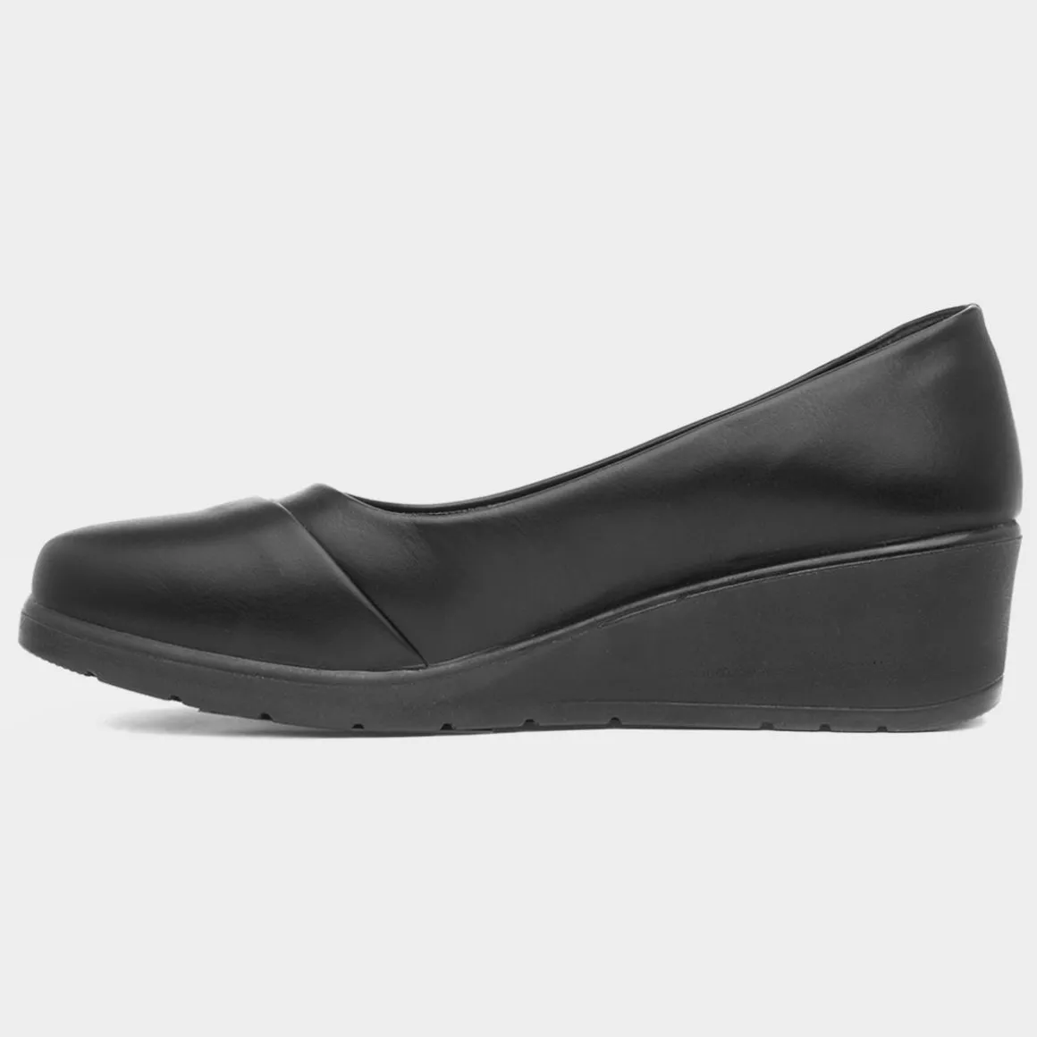 Softlites Dallas Womens Black Wedge Casual Shoe