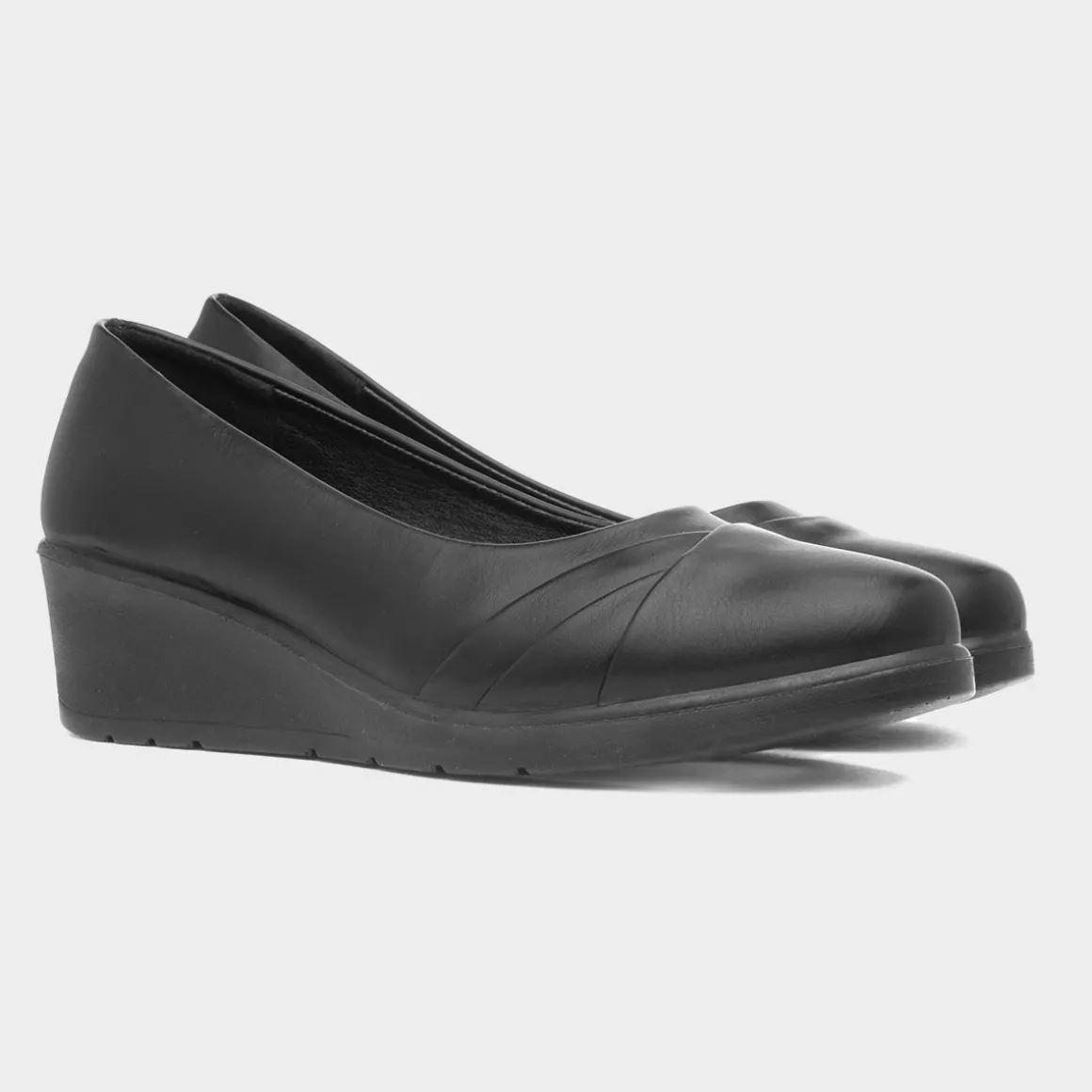 Softlites Dallas Womens Black Wedge Casual Shoe