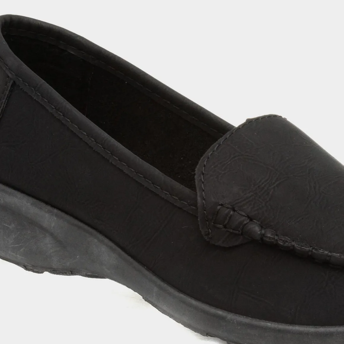 Softlites Dee Womens Black Casual Loafer Shoe