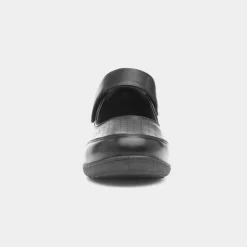 Softlites Demi Womens Black Easy Fasten Shoe