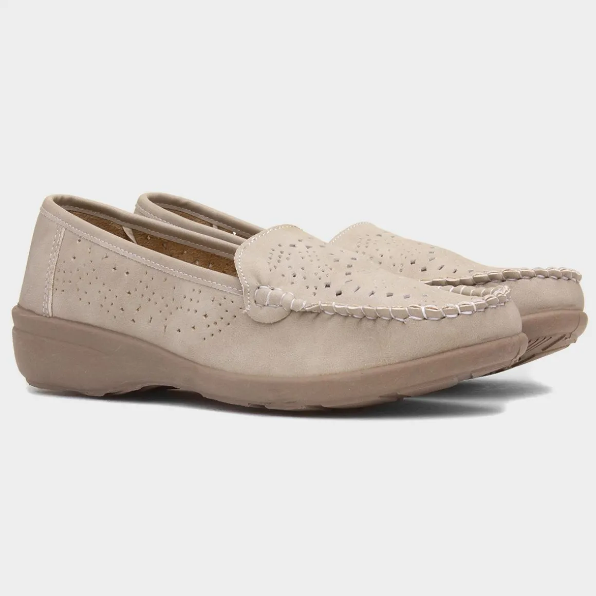 Softlites Doreen Womens Beige Casual Loafer