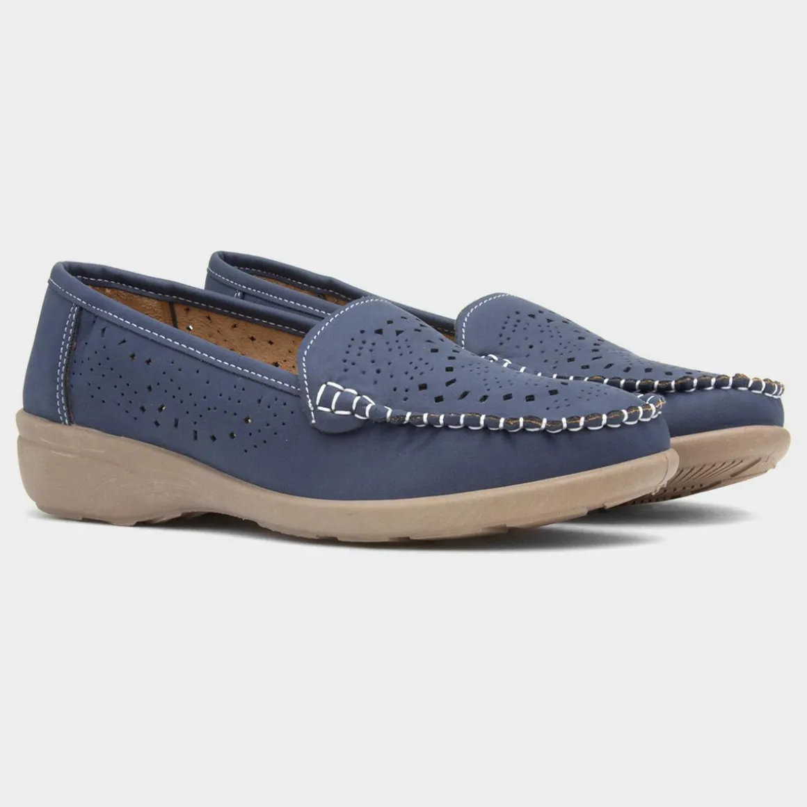 Softlites Doreen Womens Navy Casual Loafer