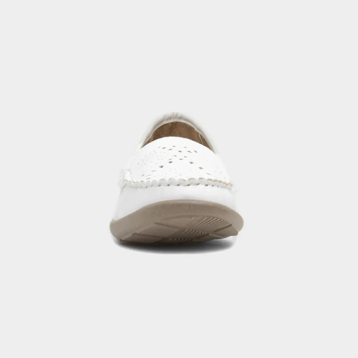 Softlites Doreen Womens White Casual Loafer