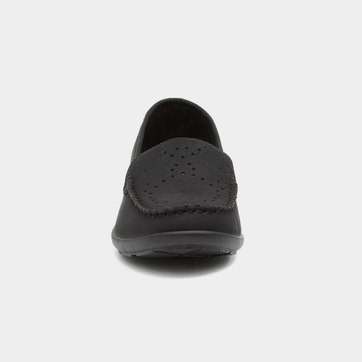 Softlites Dot Womens Black Slip On Casual Loafer