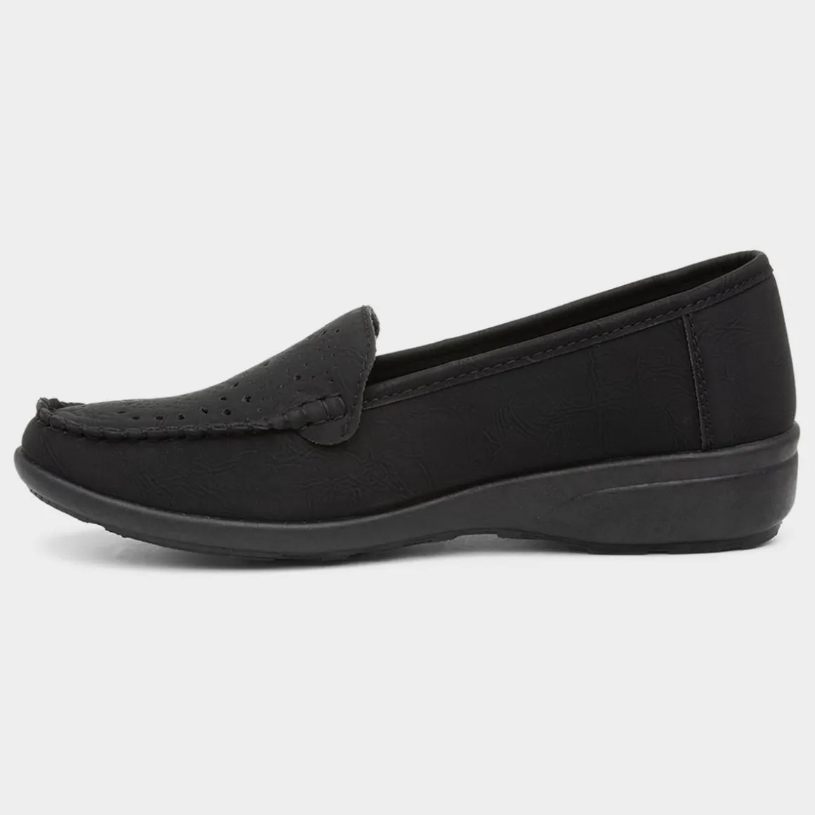 Softlites Dot Womens Black Slip On Casual Loafer