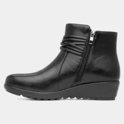 Softlites Jade Womens Black Ankle Boot