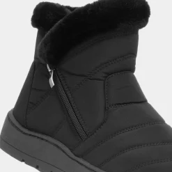 Softlites Jas Womens Black Faux Fur Boot