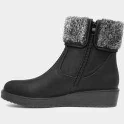 Softlites Jen Womens Black Ankle Boot