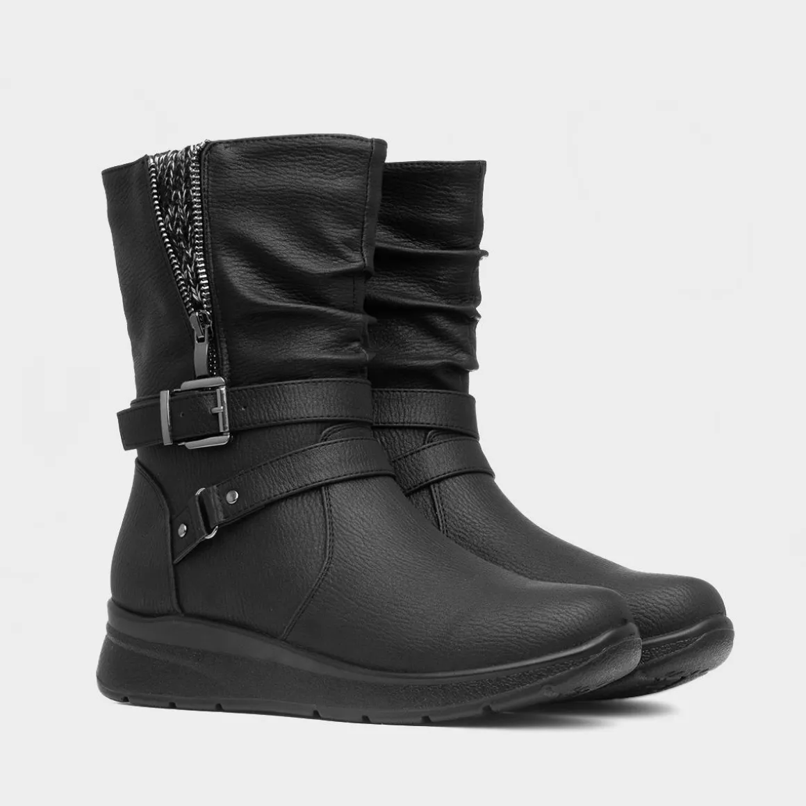 Softlites Jenna Womens Black Calf Boot