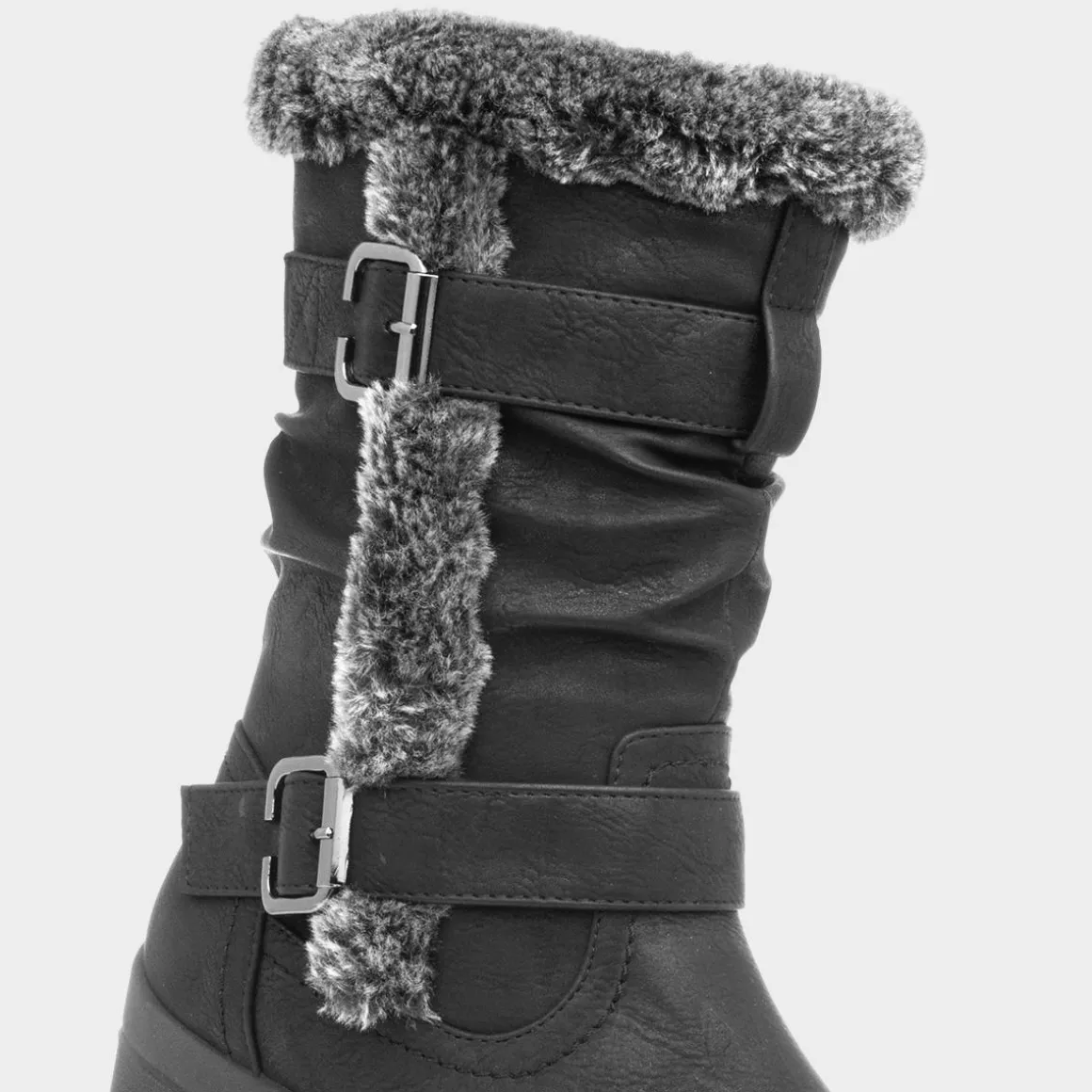 Softlites Jo Womens Faux Fur Boot in Black