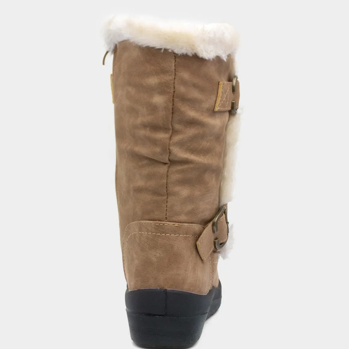 Softlites Jo Womens Tan Faux Fur Calf Boot