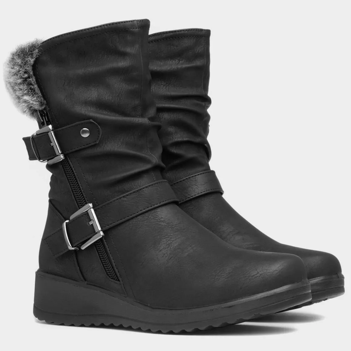 Softlites Joey Womens Black Zip Up Boot
