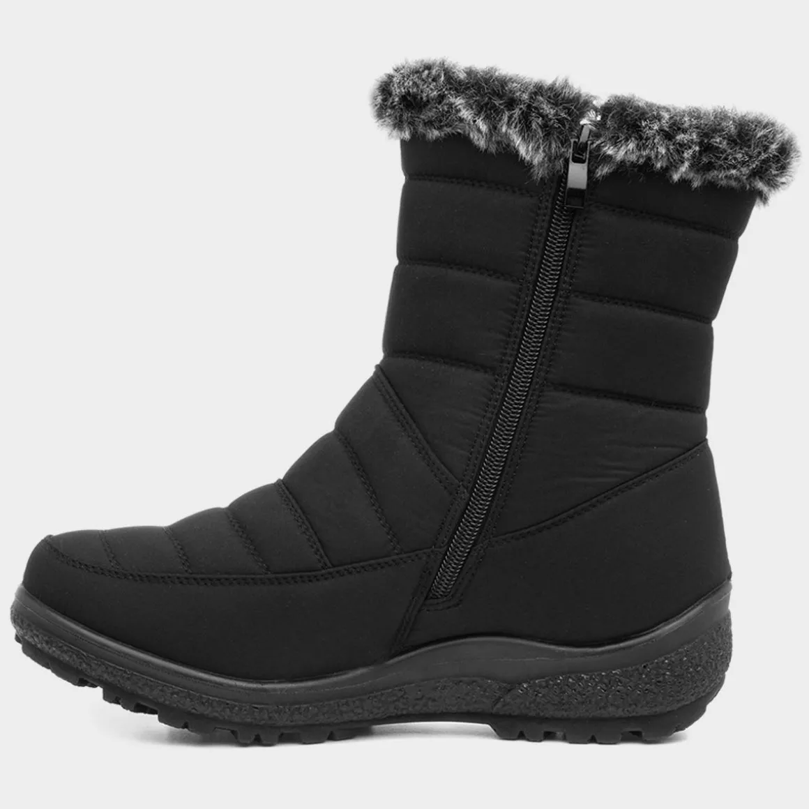Softlites Joy Womens Black Faux Fur Boot