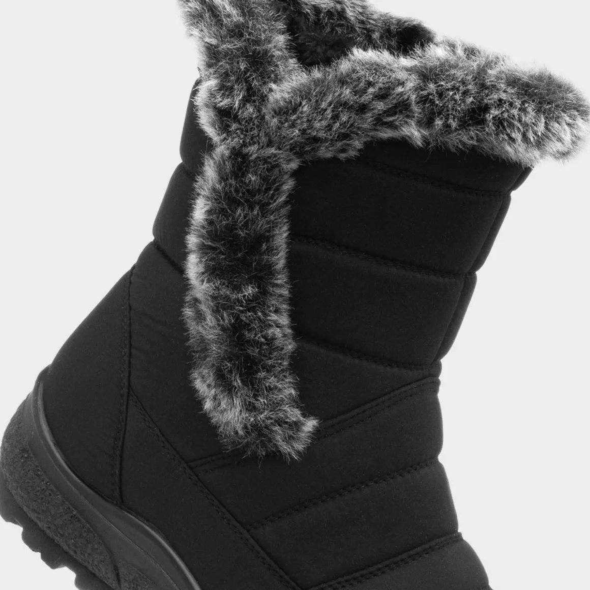 Softlites Joy Womens Black Faux Fur Boot