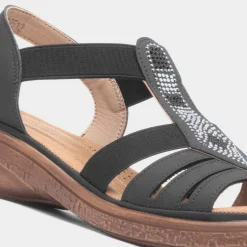 Softlites Selina Womens Black Sandal