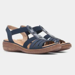 Softlites Selina Womens Navy Sandal
