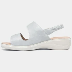 Softlites Selma Womens Grey Easy Fasten Sandal