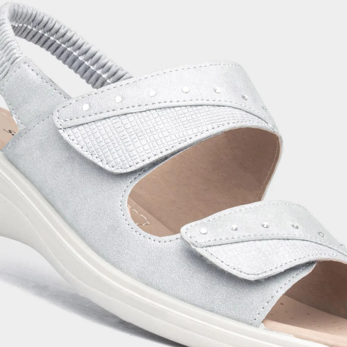 Softlites Selma Womens Grey Easy Fasten Sandal