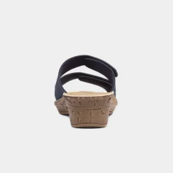 Softlites Shelia Womens Navy Mule Sandal