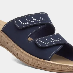 Softlites Shelia Womens Navy Mule Sandal