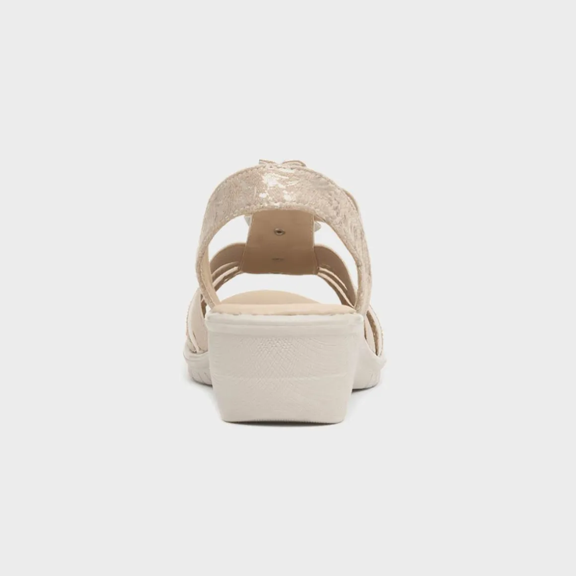 Softlites Sienna Womens Beige Flower Sandal