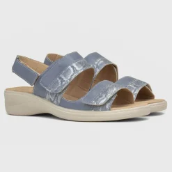 Softlites Stevie Womens Blue Easy Fasten Sandal