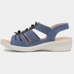Softlites Sylvia Womens Blue Strappy Sandal