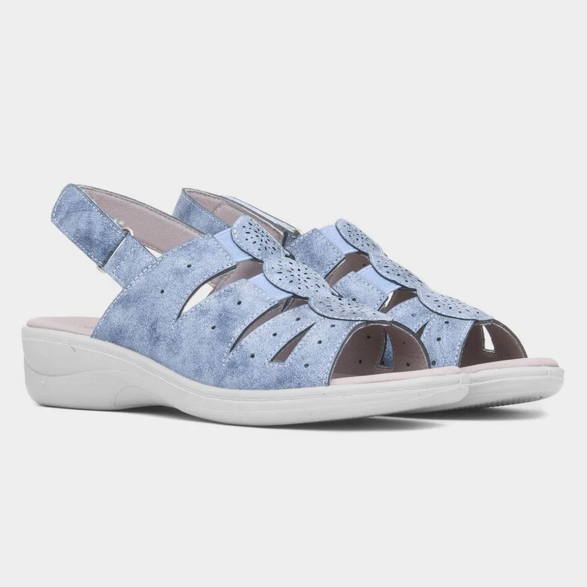 Softlites Synthia Womens Blue Strappy Sandal