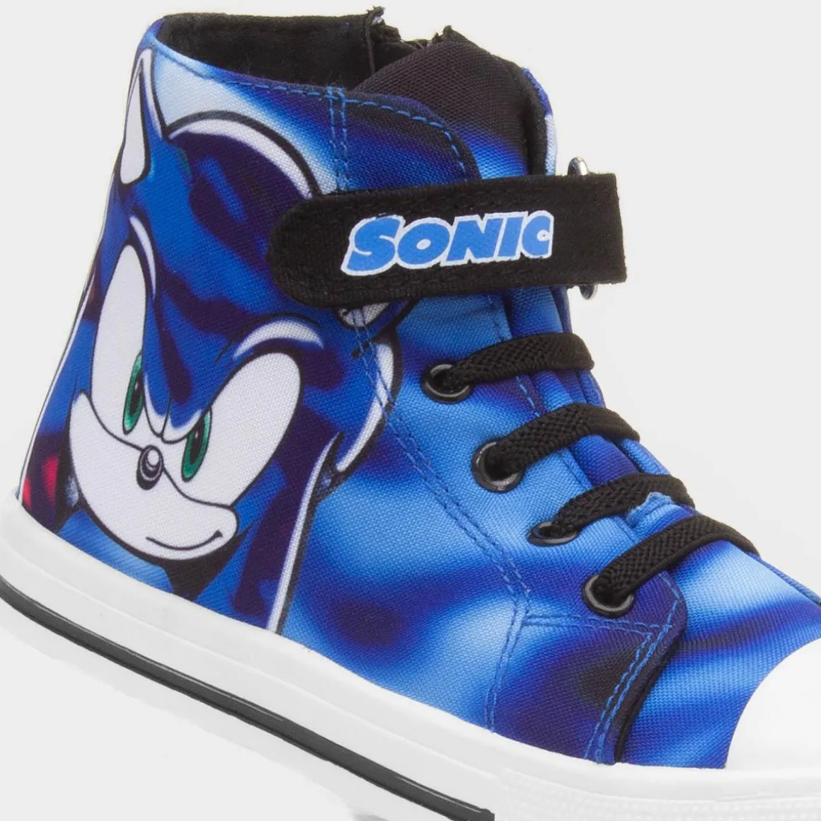Sonic The Hedgehog Akira Kids Blue Hi Top Canvas