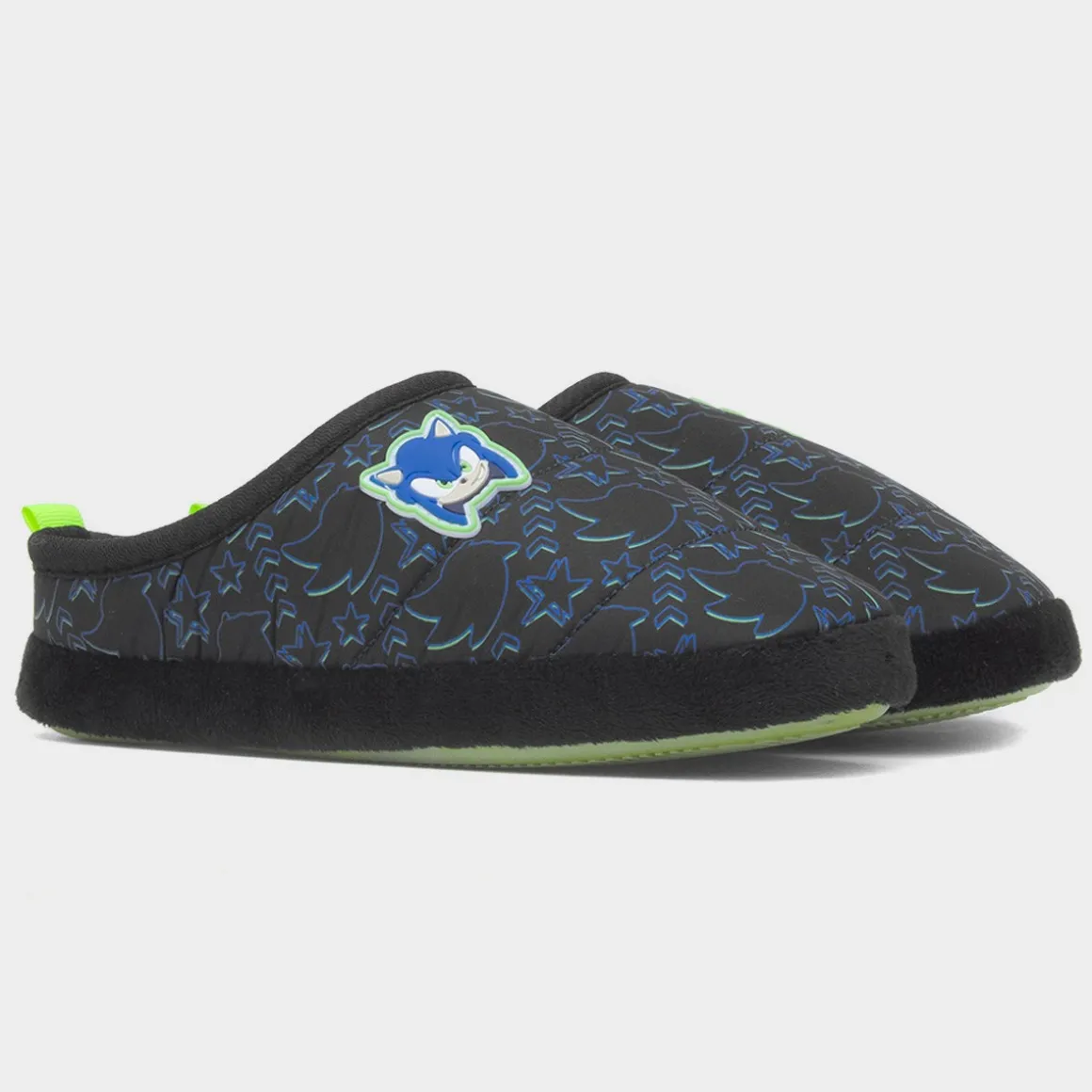 Sonic The Hedgehog Kids Black Mule Slipper