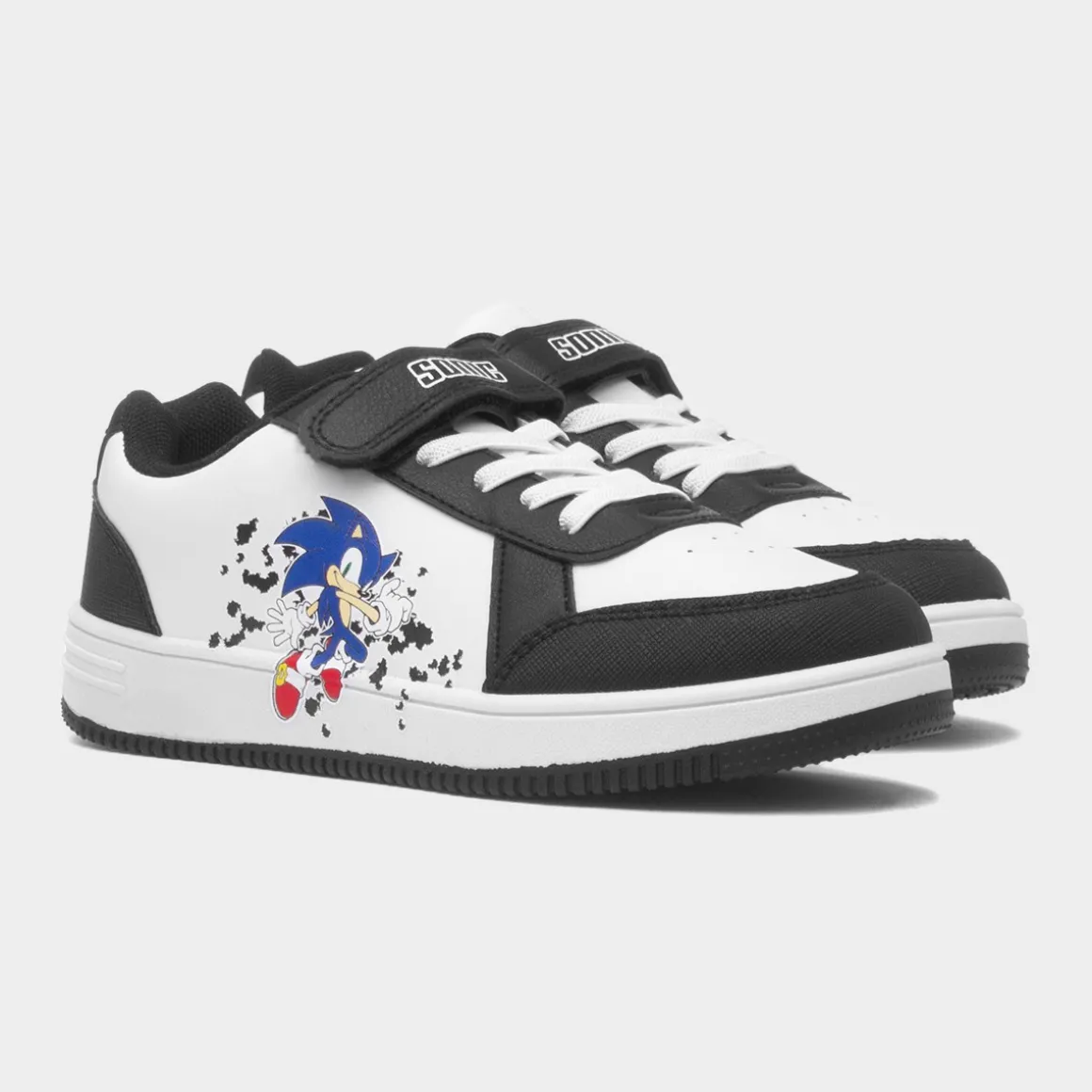 Sonic The Hedgehog Kids White Easy Fasten Trainer