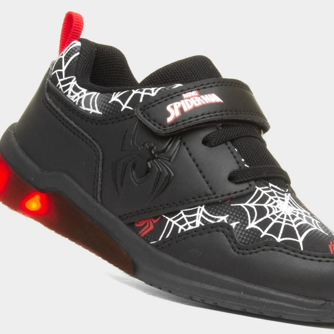 Spider-Man Kids Black Light Up Trainer