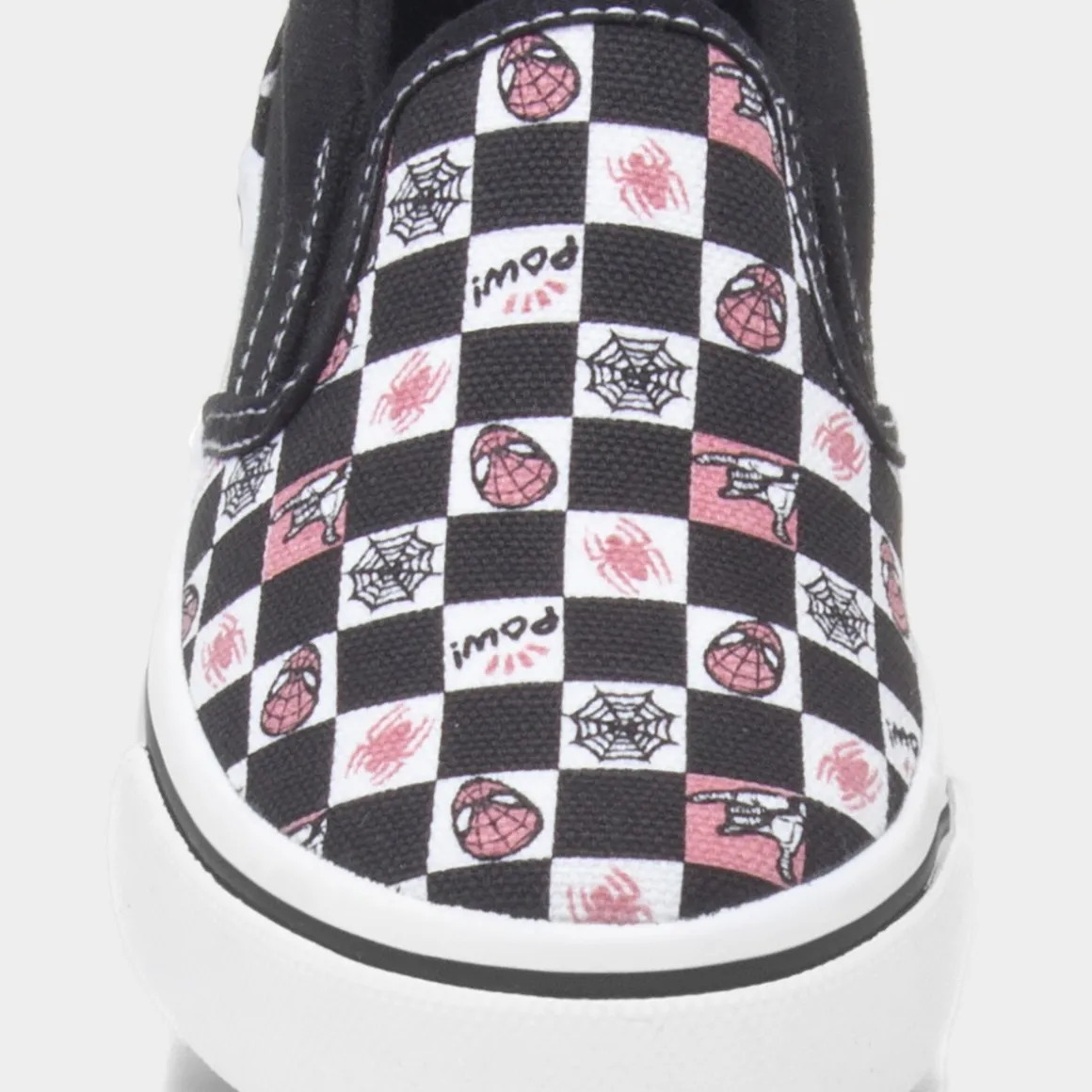 Spider-Man Kids Black Slip On Canvas