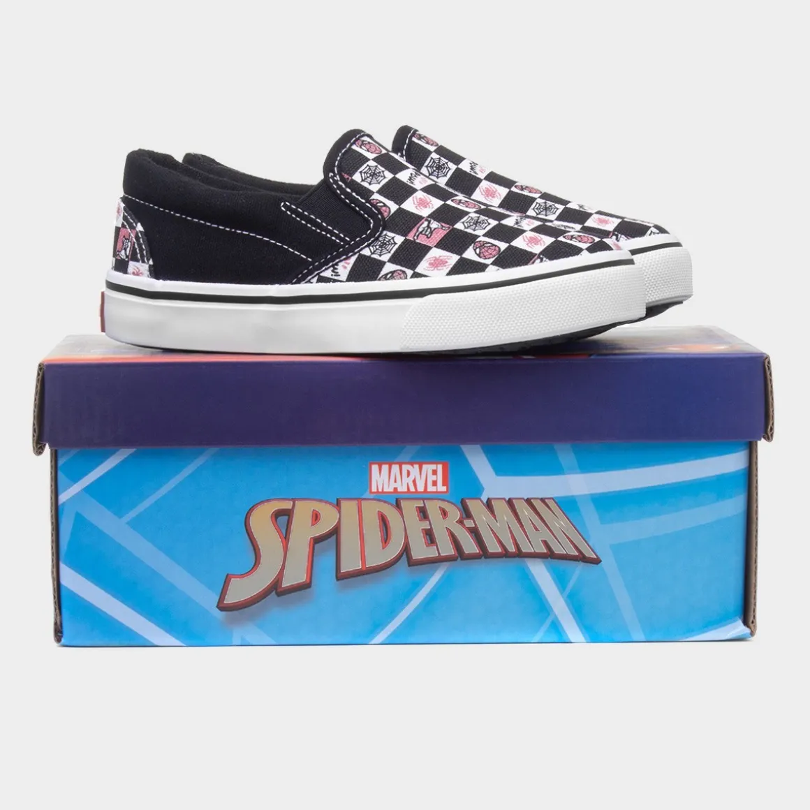 Spider-Man Kids Black Slip On Canvas