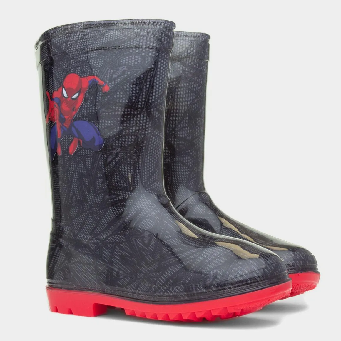 Spider-Man Kids Black Wellies