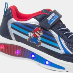 Super Mario Kids Navy Light Up Trainers