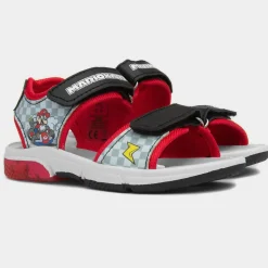 Super Mario Kids Red Easy Fasten Light Up Sandal