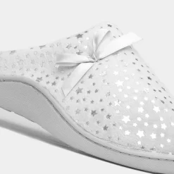 The Slipper Company Clara Womens Grey Mule Slipper