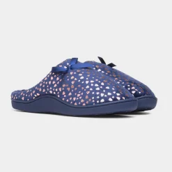 The Slipper Company Clara Womens Navy Mule Slipper