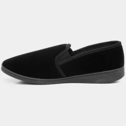 The Slipper Company Ian Mens Black Twin Gusset