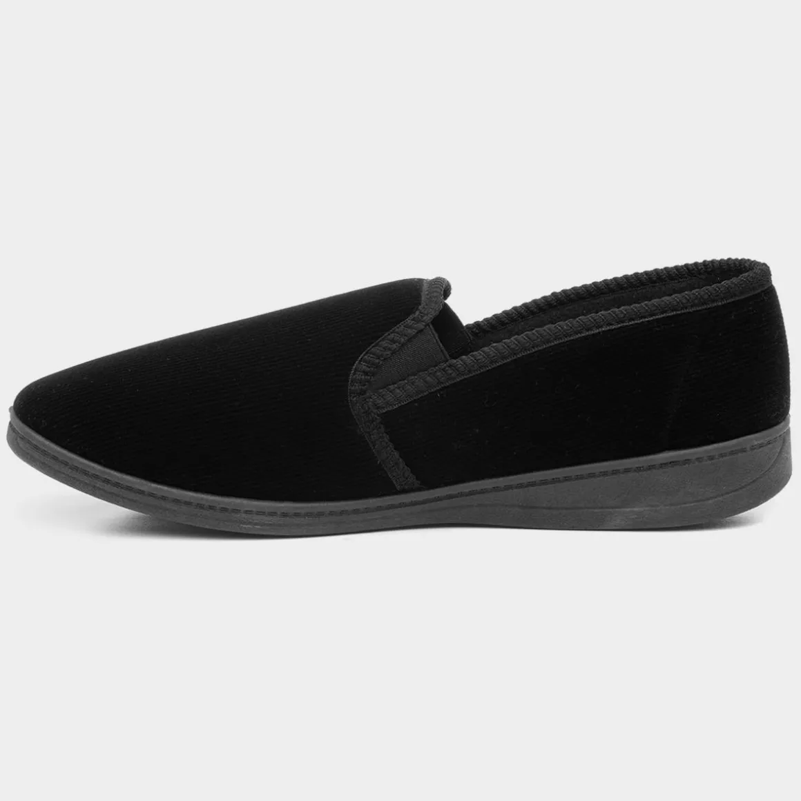 The Slipper Company Ian Mens Black Twin Gusset