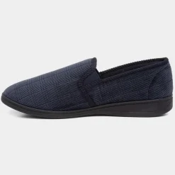 The Slipper Company Ivan Mens Navy Slipper