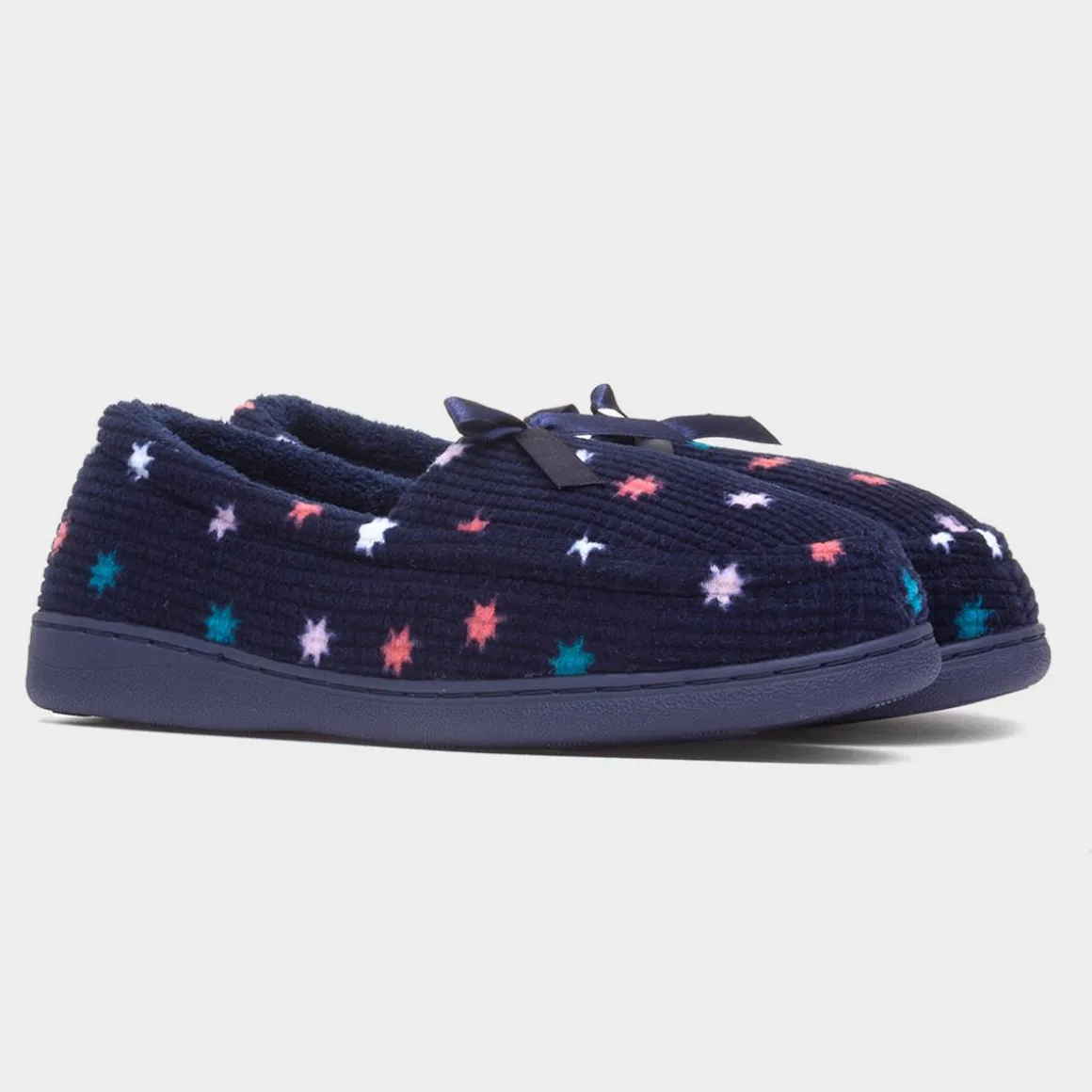 The Slipper Company Laurel Womens Navy Moccasin