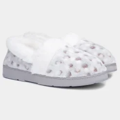 The Slipper Company Liz Womens Snow Leopard Full